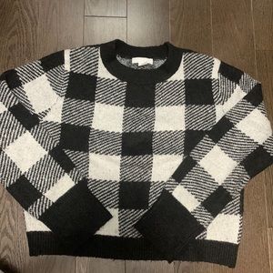 HM Grey plaid knit sweater